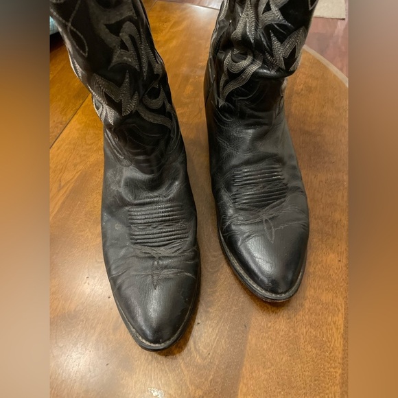 Dan Post Milwaukee Black Western Cowboy Boots 10.5 Extra Wide - Picture 5 of 12